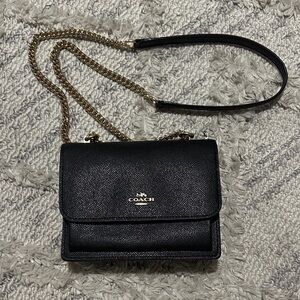 Coach Black Crossbody Bag with Gold Chain